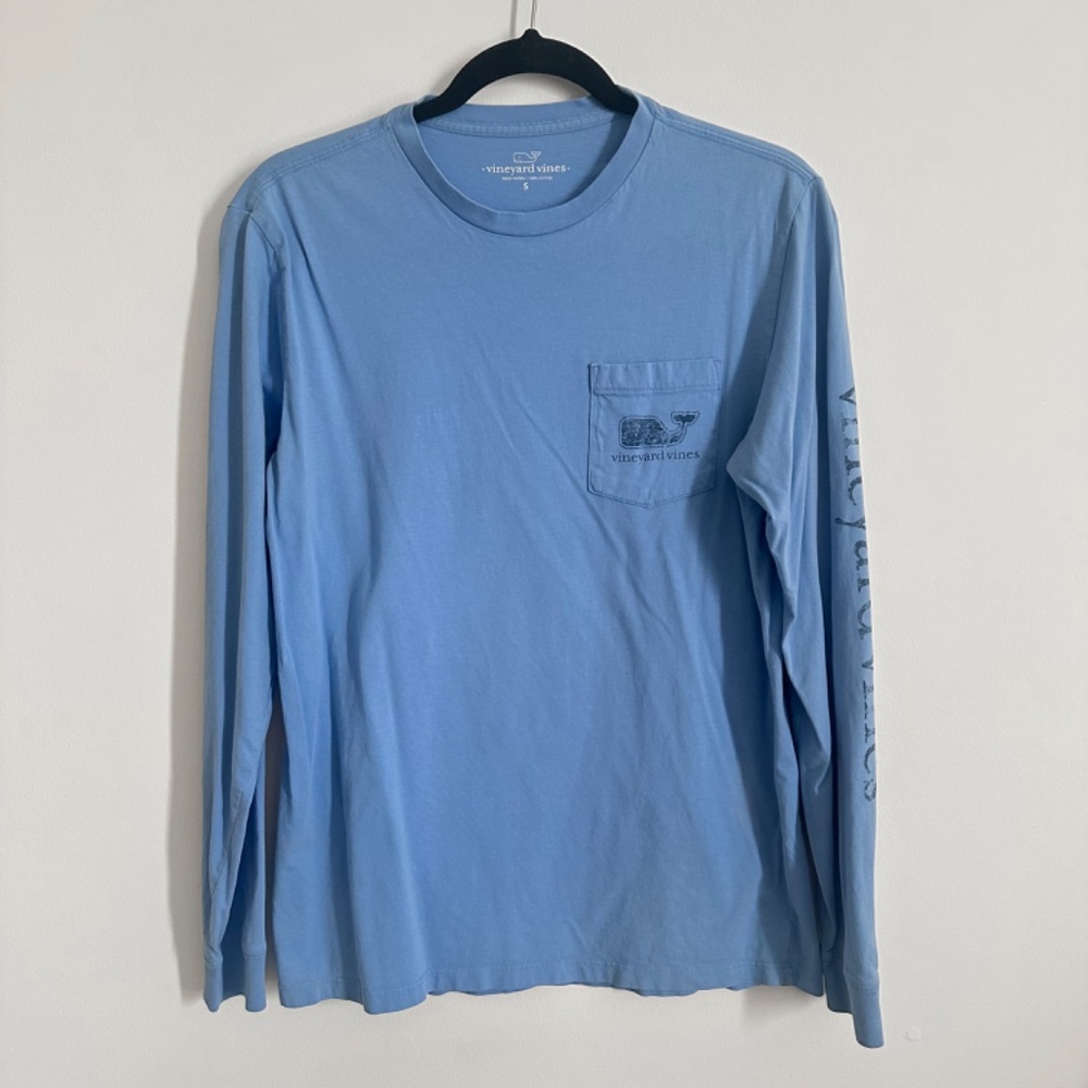 Vineyard Vines Men's Blue Long Sleeve Shirt Crew Neck